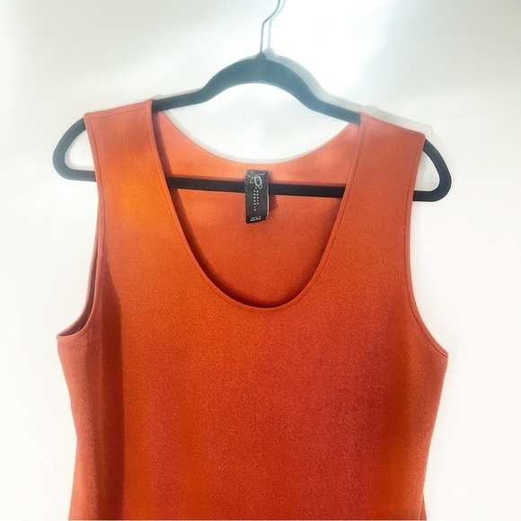 Maria Cornejo Dress Size 4 Burnt Orange Drop Waist Pockets - Picture 3 of 12